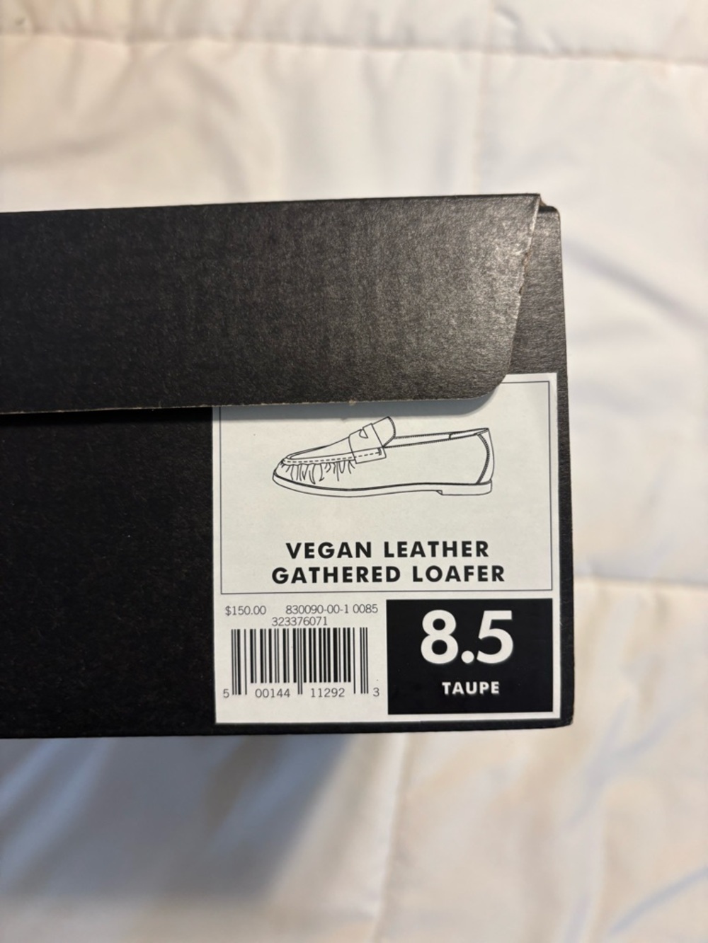 Banana Republic Taupe Vegan Leather Gathered Loafer Women's Size 8.5 new - Picture 4 of 9